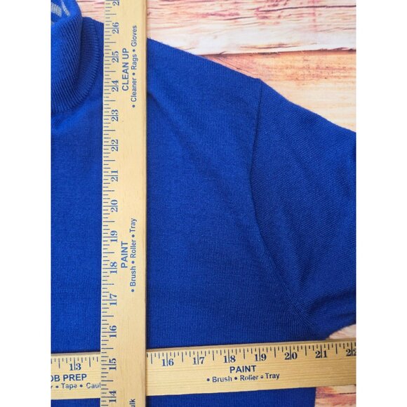 Orvis Mens Medium Blue Quarter-Zip Sweater - Picture 8 of 8